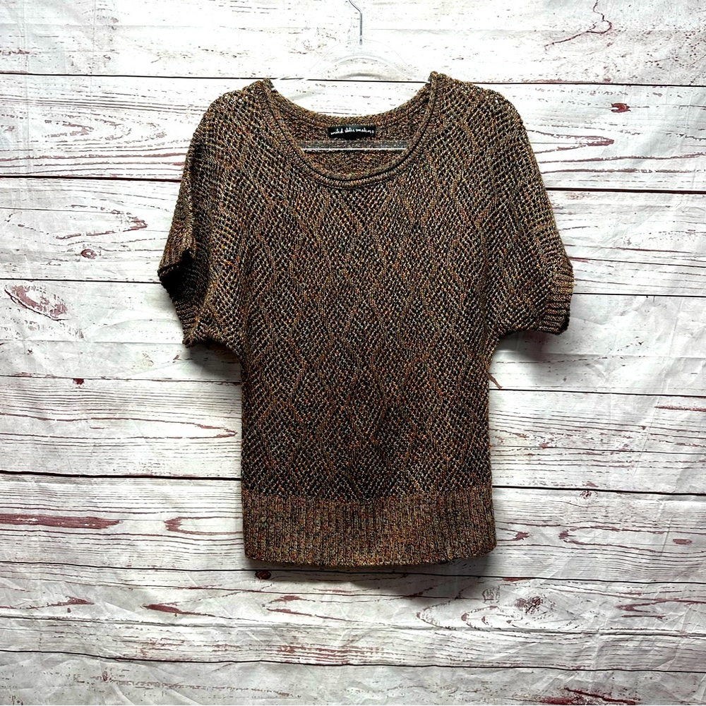 Brown Knit Pullover Sweater Size Medium